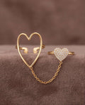 Anello acciaio doppio cuore