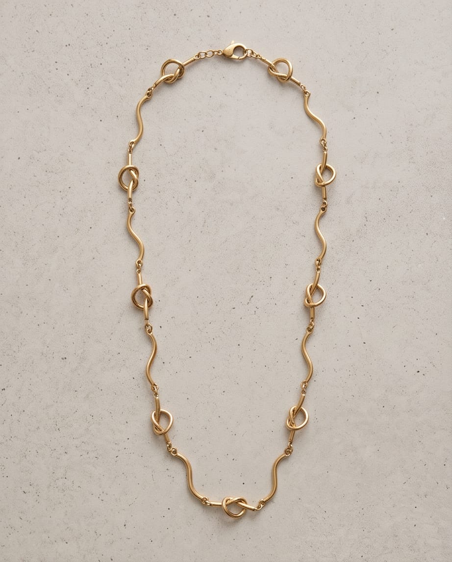 Collana regolabile acciaio nodi