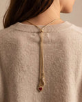 Collana regolabile acciaio saliscendi cuore cornetto