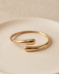 Bracciale rigido acciaio doppia goccia