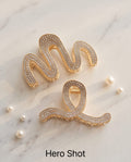 Pinza fermacapelli metallo strass 7cm (2pz)