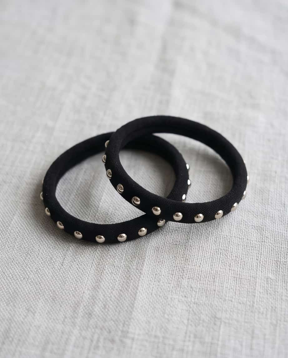 Elastico fermacapelli 2pz stoffa borchiette
