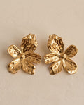 Orecchini lobo acciaio fiore 5.5cm