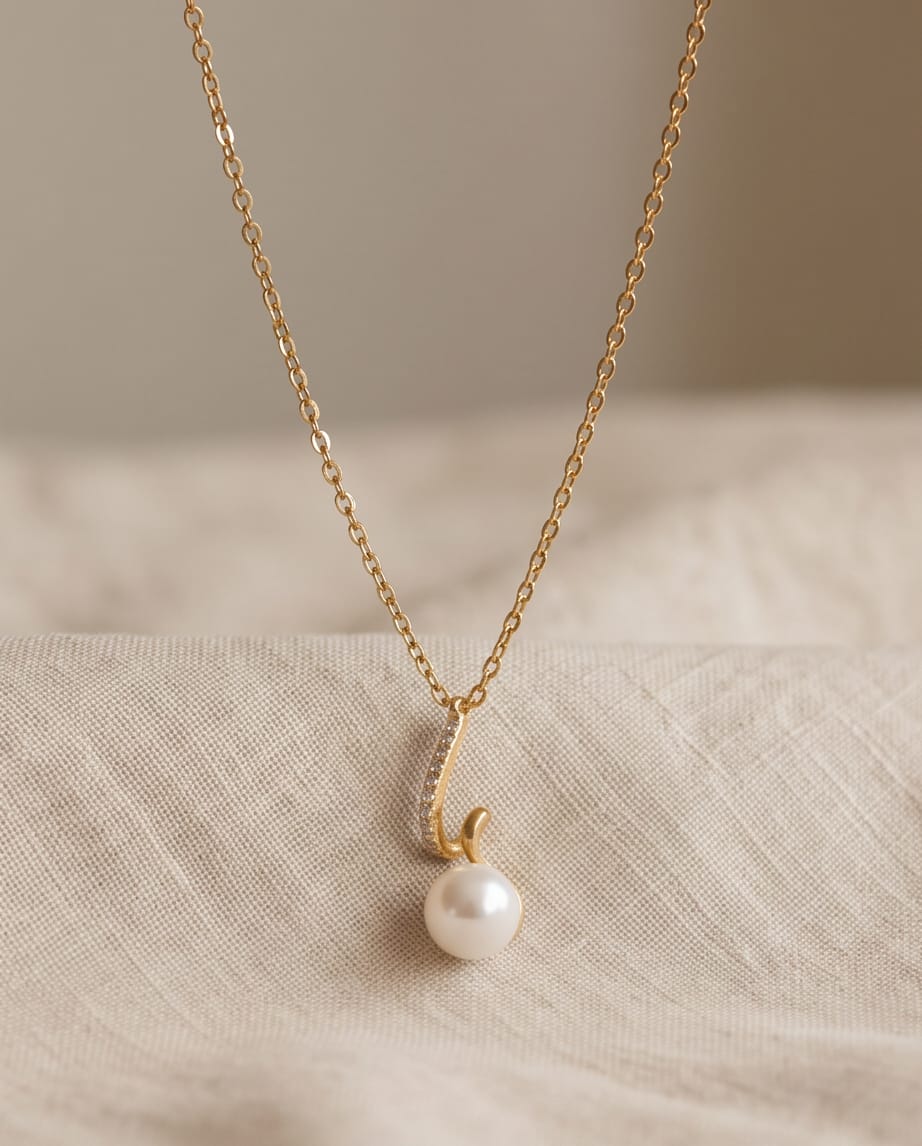 Collana perle regolabile acciaio