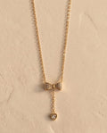 Collana regolabile acciaio fiocco cuore