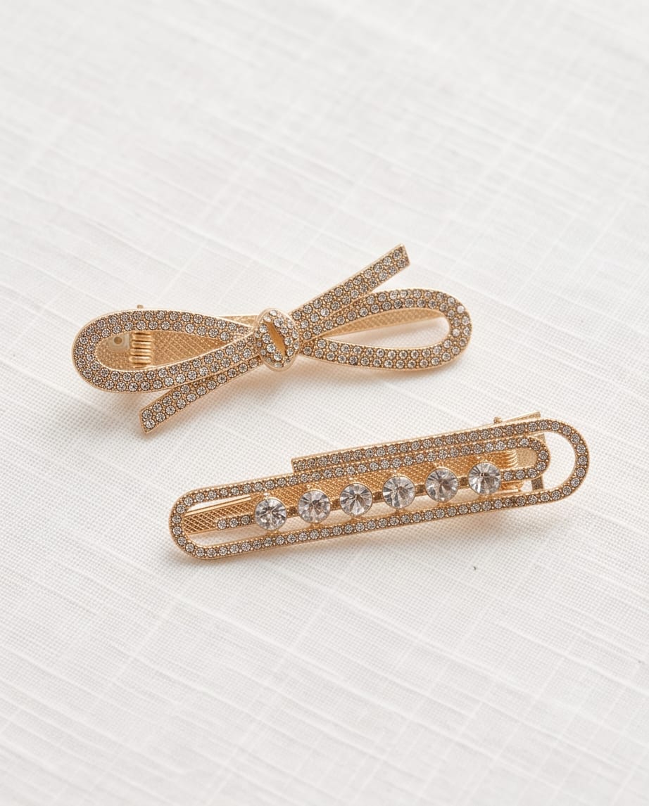 Becco fermacapelli strass 7cm (2pz)