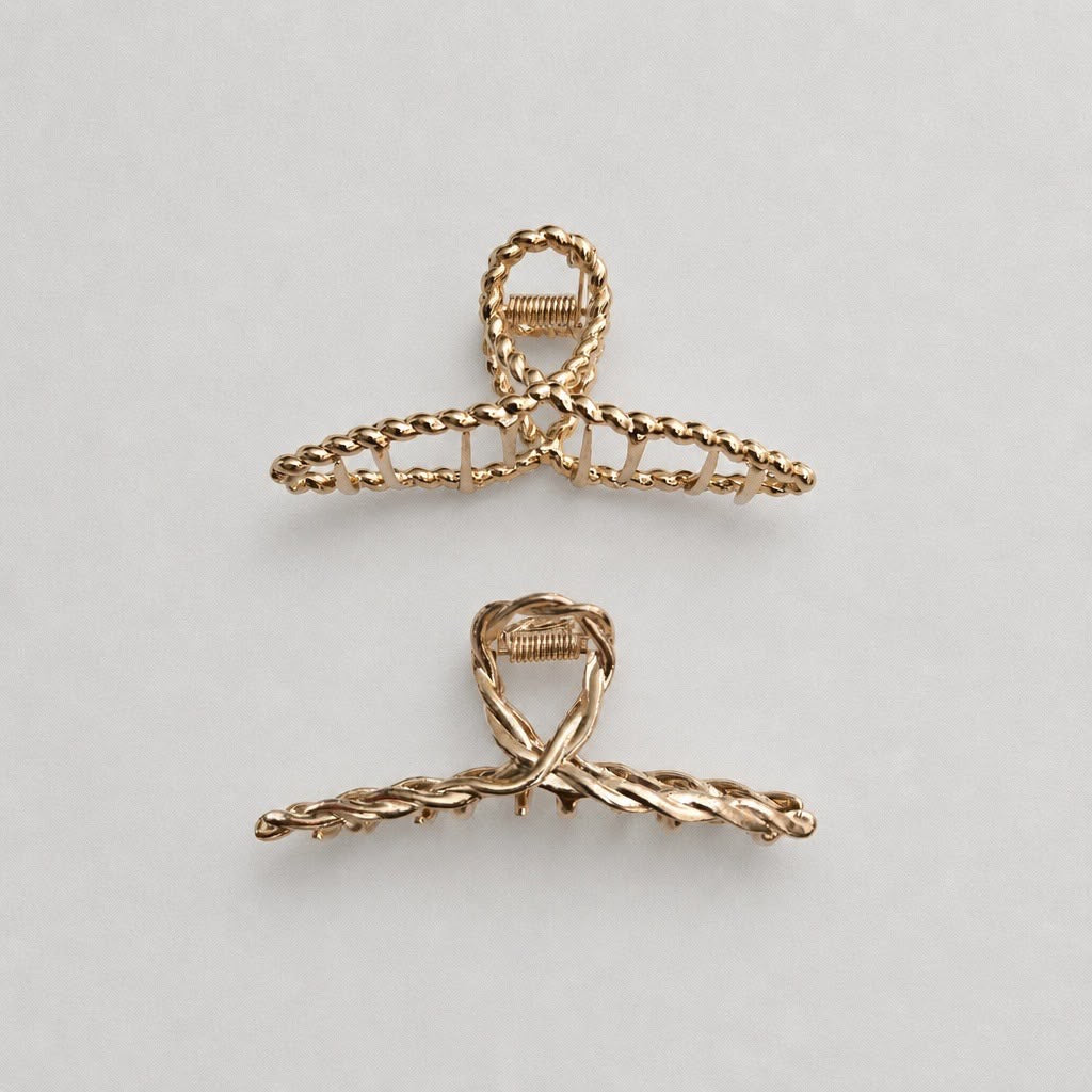 Pinza fermacapelli metallo 8cm (2pz)