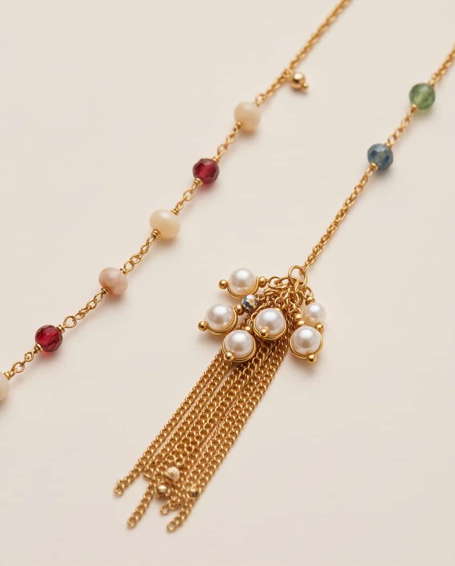 Collana lunga acciaio