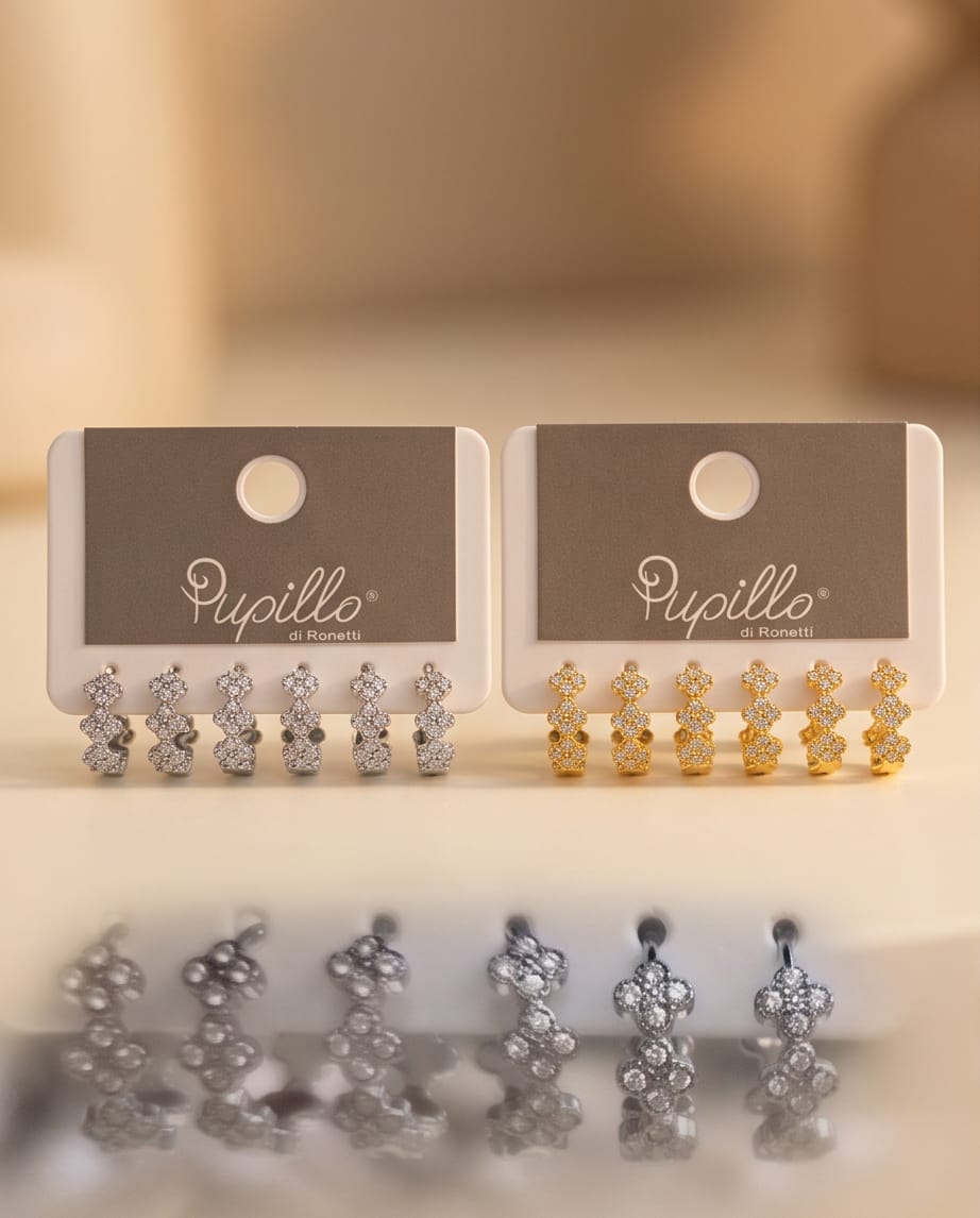 Orecchini set da 6 in acciaio