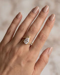 Anello acciaio goccia zircone