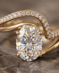 Anello acciaio ovale zirconia