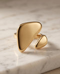 Anello acciaio doppio triangolo
