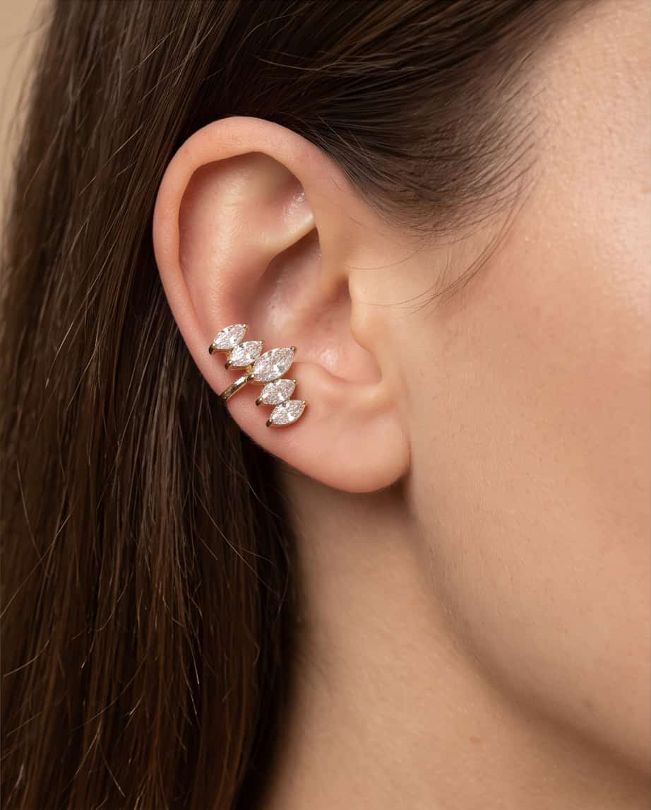 Ear Cuff acciaio 5 navette