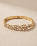 Bracciale rigido acciaio baguette vetro