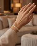 Bracciale rigido acciaio strass scatto