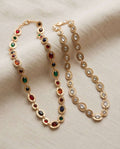 Collana regolabile acciaio strass