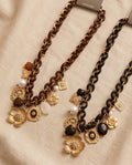 Collana regolabile acciaio charms smalti