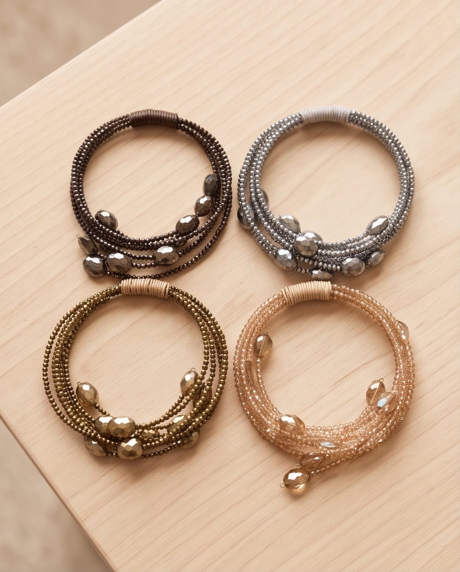 Collana choker perline vetro