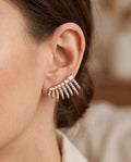 Orecchini lobo acciaio ciglia strass