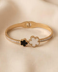 Bracciale rigido acciaio fiori