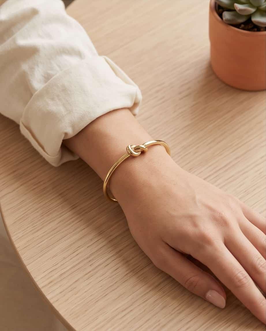 Bracciale rigido acciaio nodo