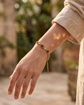 Bracciale regolabile acciaio castoni pietra