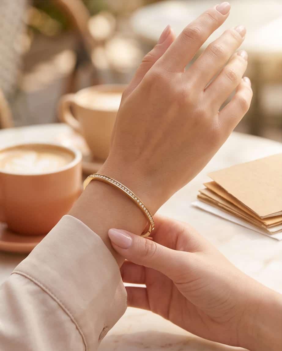 Bracciale rigido acciaio elegante
