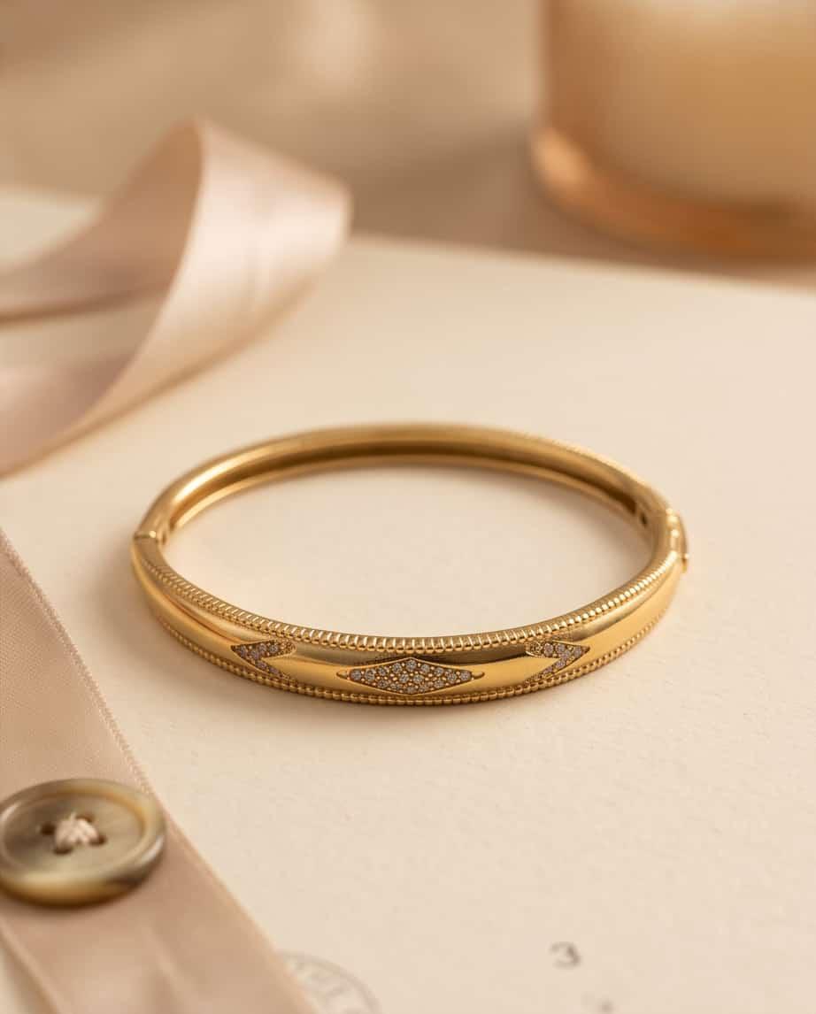 Bracciale rigido acciaio strass