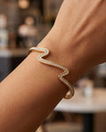 Bracciale rigido acciaio zigzag
