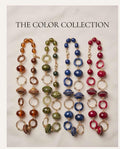Collana regolabile metallo palle vetro resina