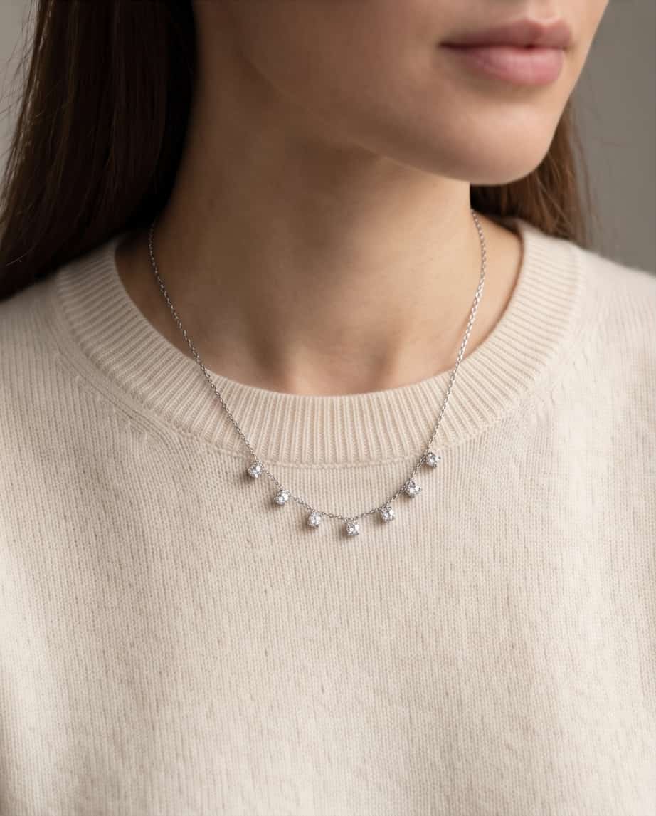 Collana regolabile acciaio zirconi