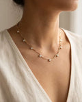 Collana regolabile acciaio ondine zirconi