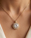 Collana regolabile acciaio zircone tondo