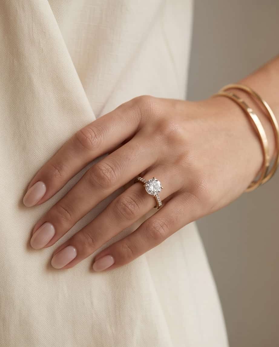 Anello acciaio zircone