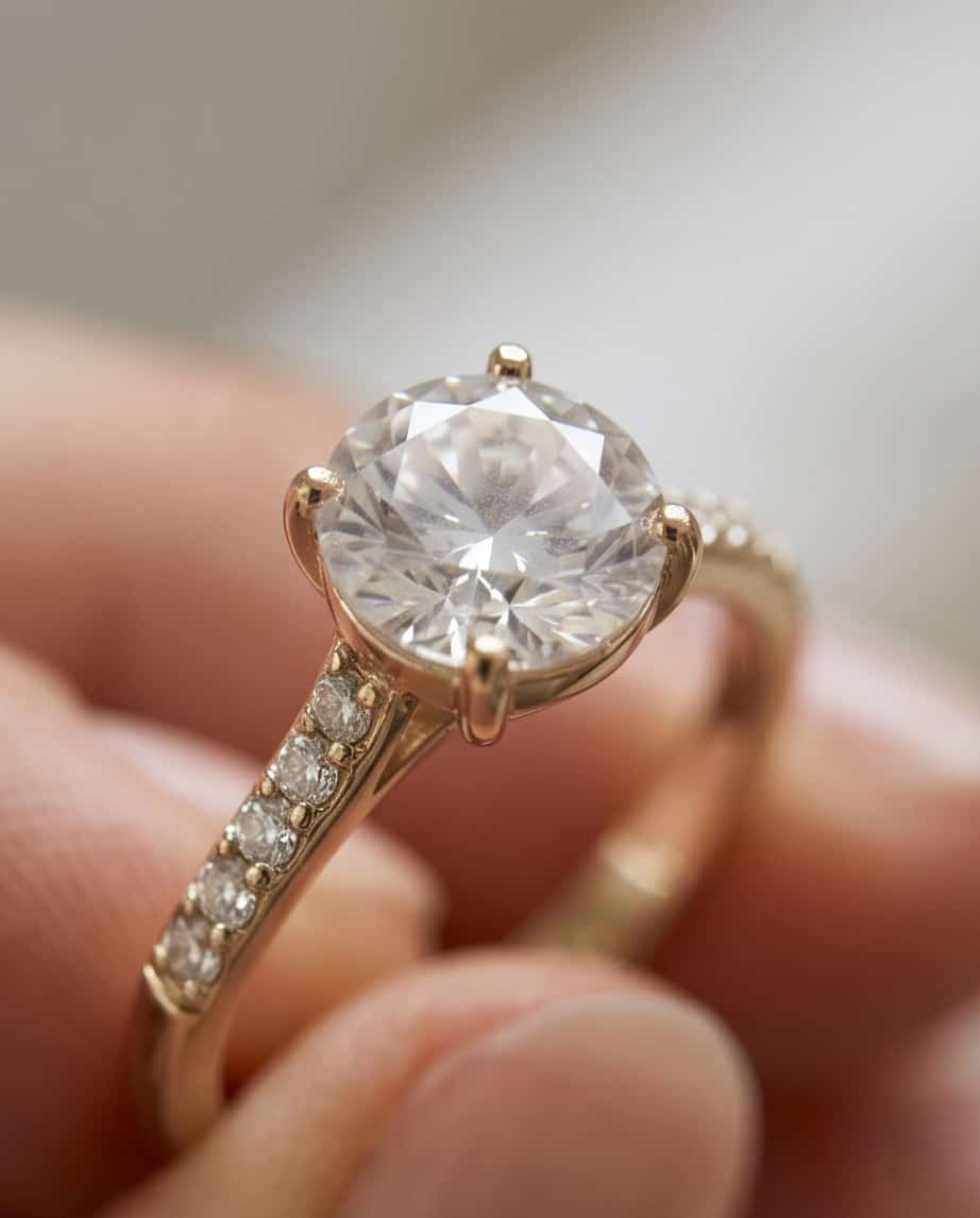 Anello acciaio zircone