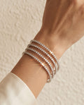 Bracciale elastico acciaio 4 fili strass