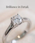 Argento 925 anello moissanite 4mm