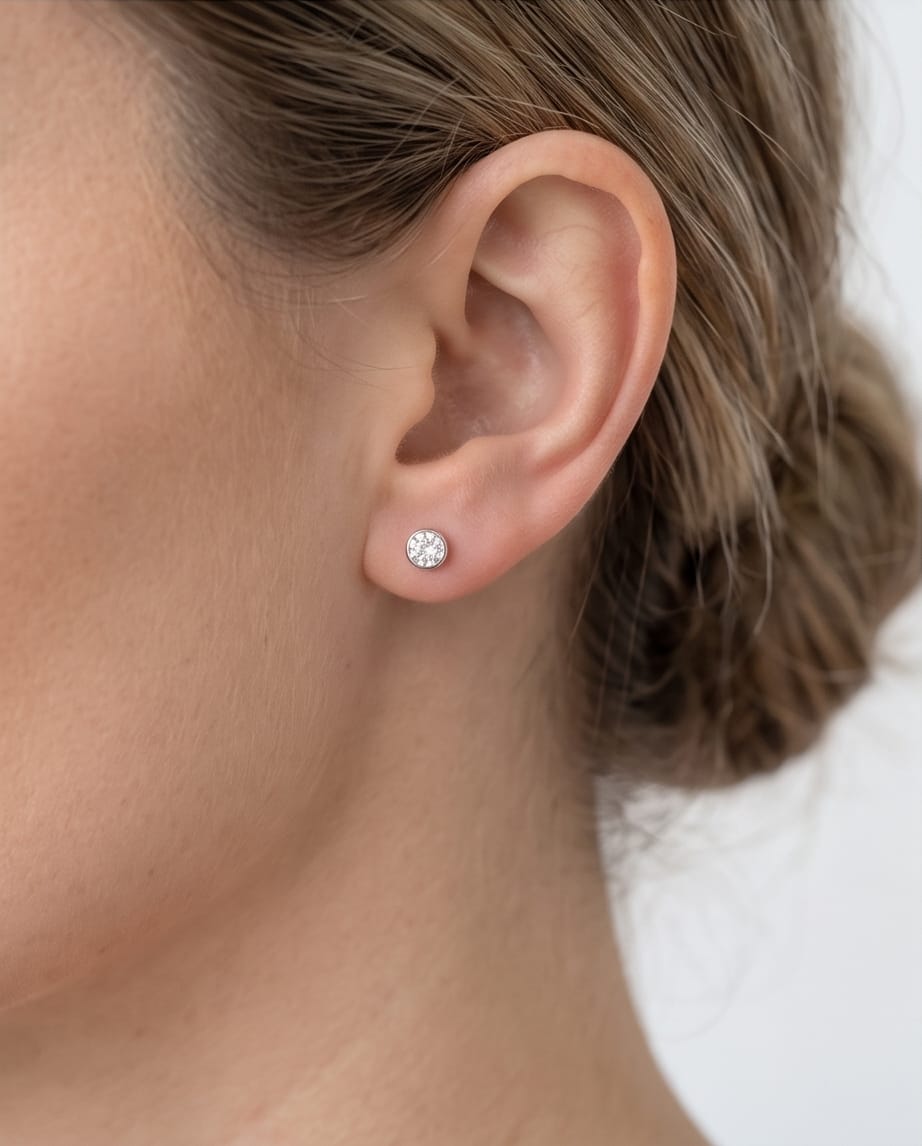 Argento 925 orecchini moissantite cipollina zircone