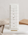 Argento 925 espositore 7 collane 42cm punti luce con zircone