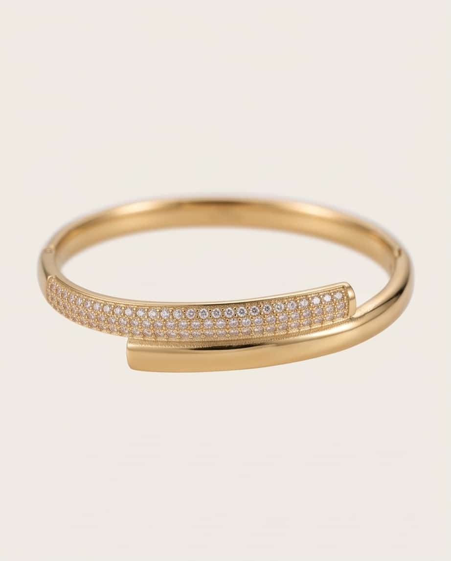 Bracciale rigido acciaio zirconi