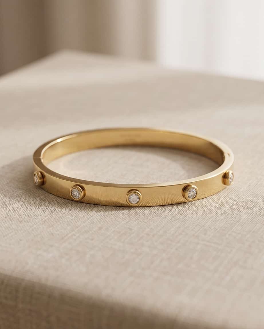 Bracciale rigido acciaio zirconi