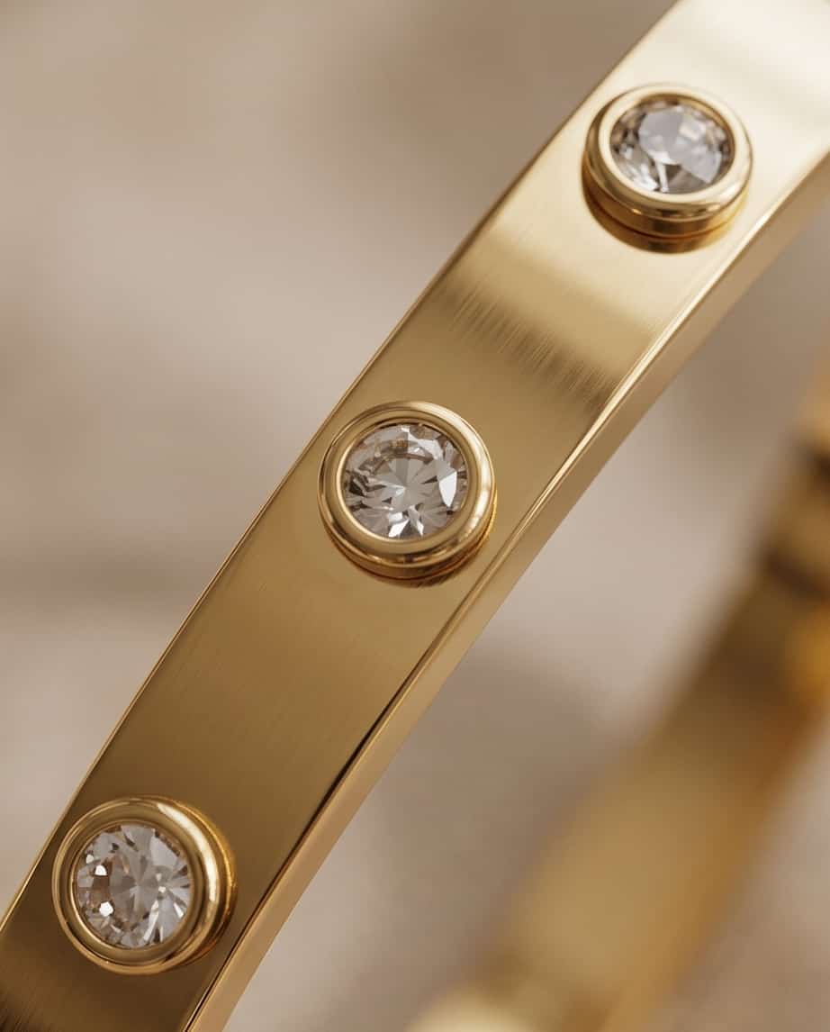 Bracciale rigido acciaio zirconi
