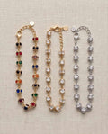 Bracciale regolabile acciaio cubetti strass