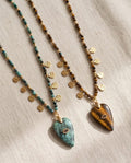 Collana regolabile acciaio pietra cuore
