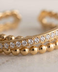 Anello acciaio triplo con strass