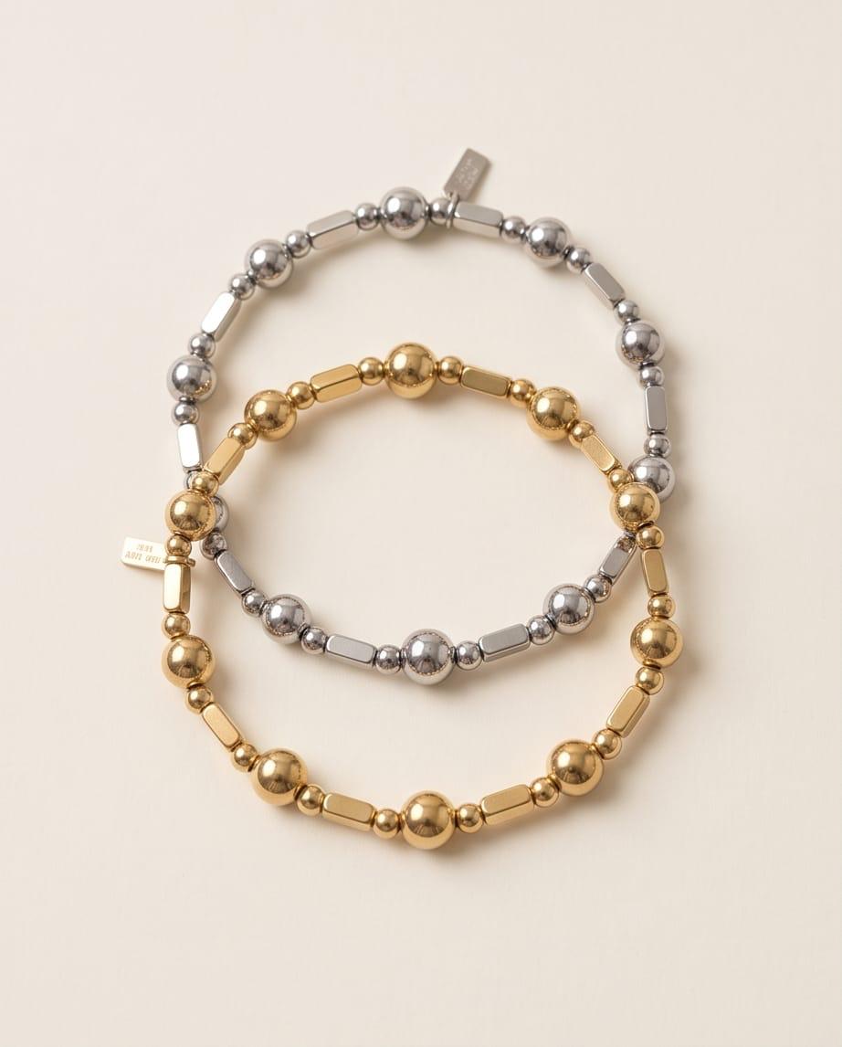Bracciale elastico acciaio palline