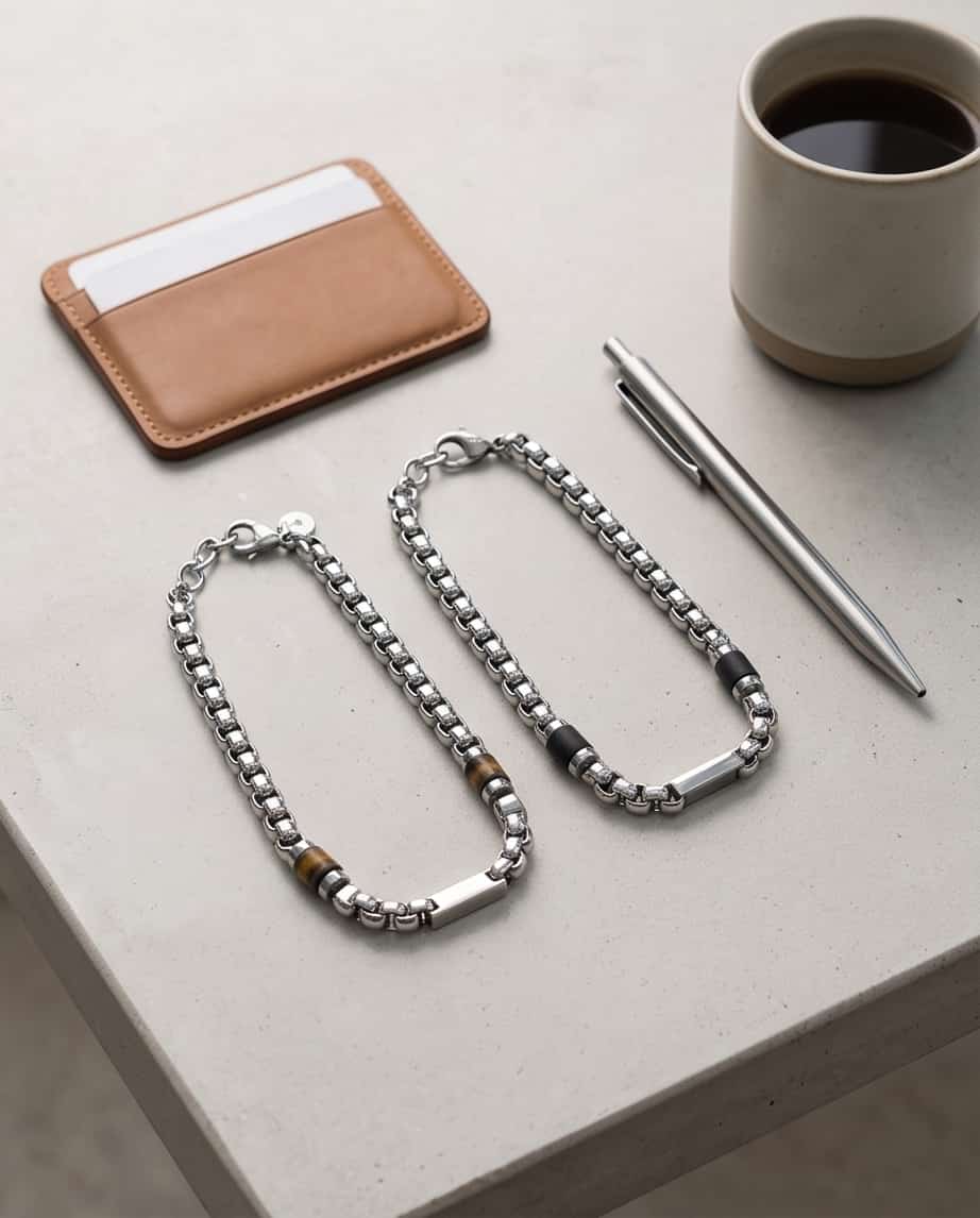 Uomo bracciale acciaio