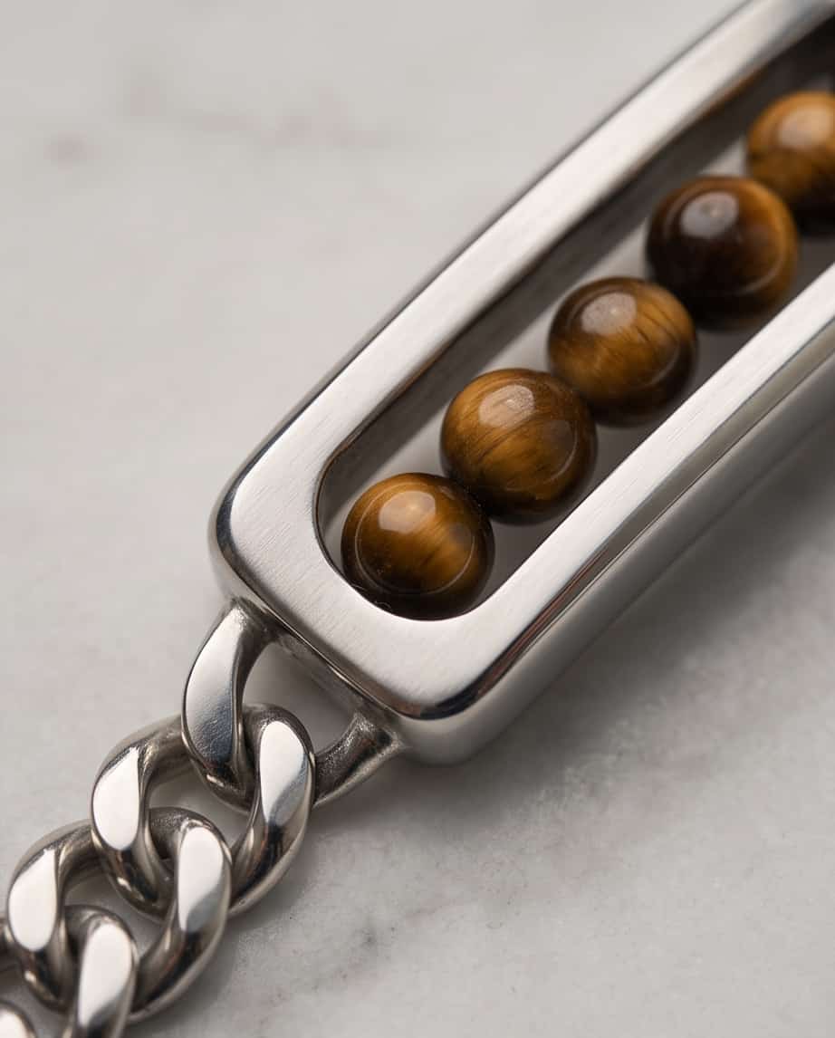 Uomo bracciale acciaio