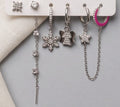 Orecchini set da 6 acciaio strass