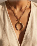Collana regolabile acciaio 50cm ferro di cavallo